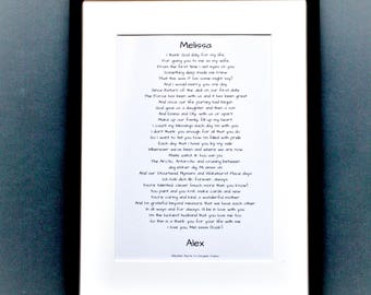Personal love poem, commission a love poem, unique love poem, love poem to order, just because poem, I love you poem