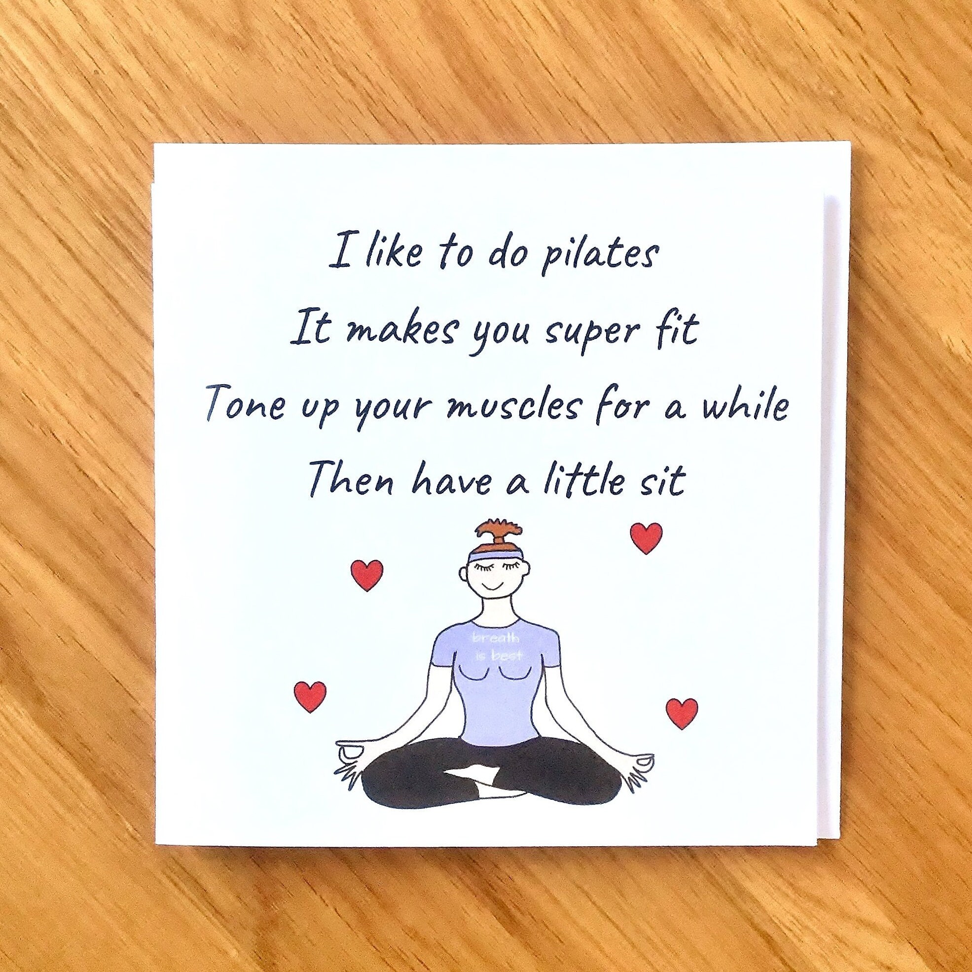 Funny Pilates Poem Card Poem About Pilates Etsy UK