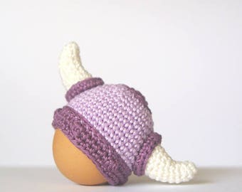 Patrón de crochet para funda de huevo vikingo