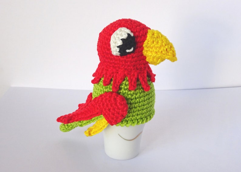 Crochet Parrot Egg Cozy Pattern, PDF image 2