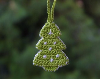 Patrón de adorno para árbol de Navidad a crochet