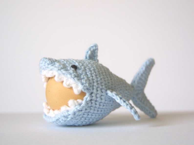 Crochet Shark Egg Cozy, PDF Pattern, Instant Download, Crochet Instructions image 4