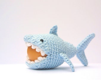 Crochet Shark Egg Cozy, PDF Pattern, Instant Download, Crochet Instructions