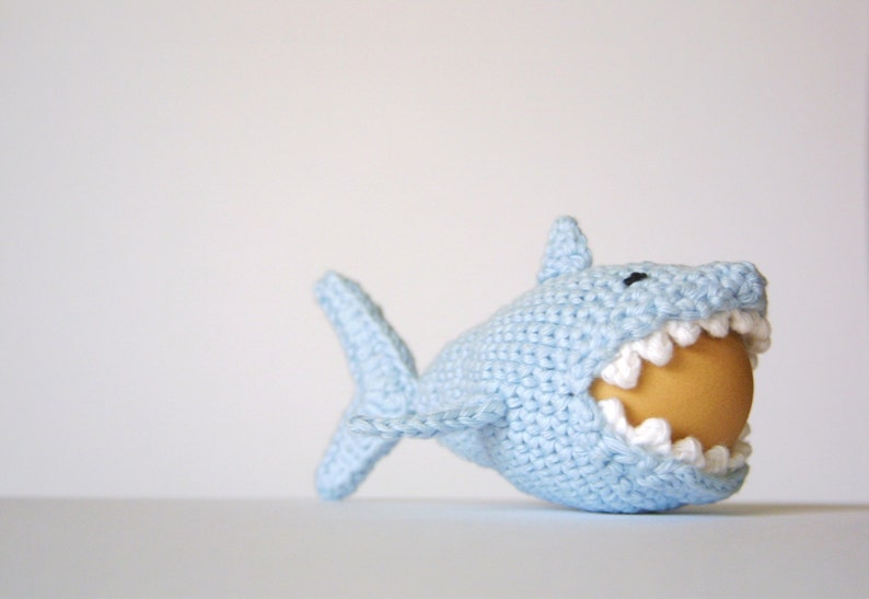 Crochet Shark Egg Cozy, PDF Pattern, Instant Download, Crochet Instructions image 3