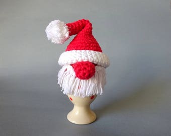 Patrón de crochet para funda de huevo de Papá Noel