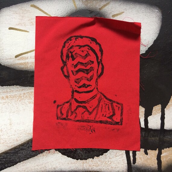 Twin Peaks Lino Print Patch
