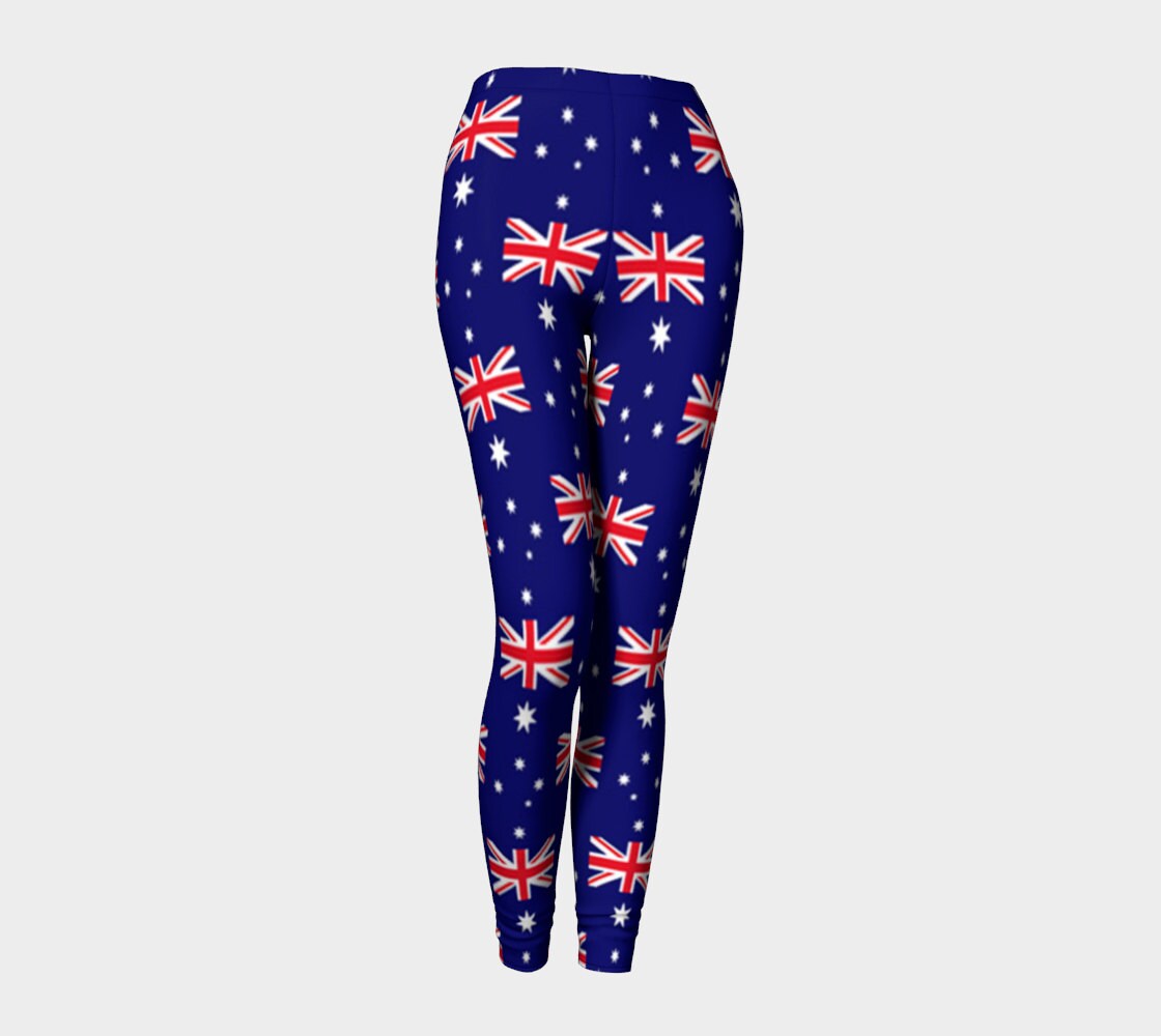Australian flag leggings Australian proud Australia flag Etsy