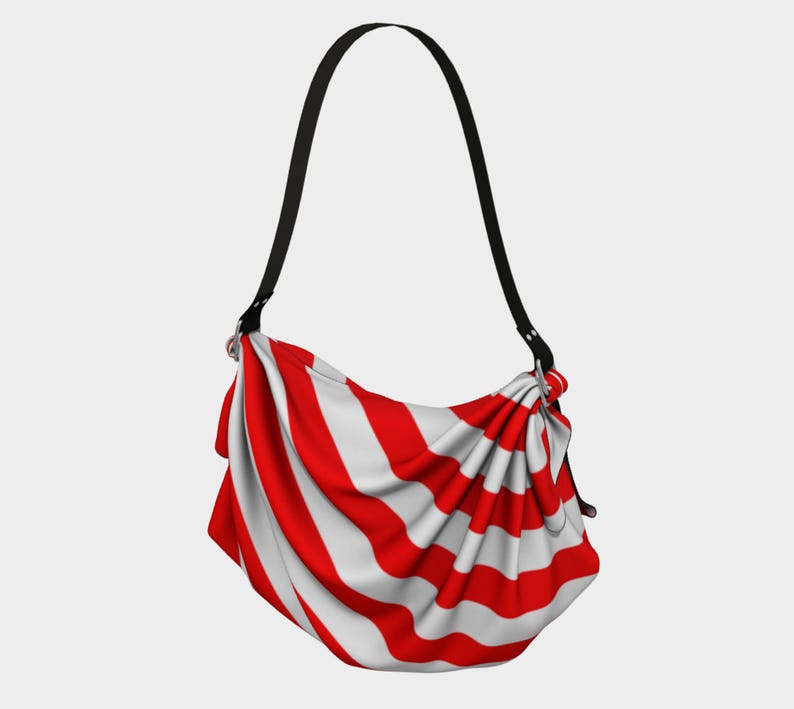 Mainz Carnival origami tote bag Carnival bag Red and white striped tote bag Red and white striped carnival purse Red and white str...