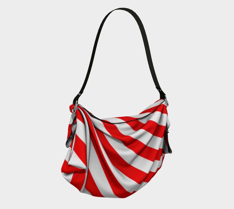 Mainz Carnival origami tote bag Carnival bag Red and white striped tote bag Red and white striped carnival purse Red and white str...