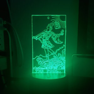 The Fool Tarot Light up acrylic LED sign