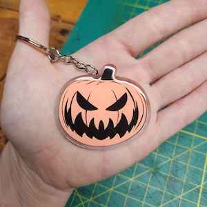 Leuchten im Dunkeln Kürbis Schlüsselanhänger gruselige Schlüsselanhänger Halloween Schlüsselanhänger Kürbis Schlüsselanhänger Herbst Dekor