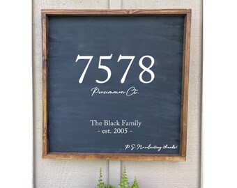 ADDRESS SIGN, last name sign, established sign, wooden name sign, no soliciting sign, wall art, porch sign, farmhouse decor, wedding sign