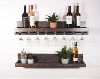 Wine shelf, wine rack, wood wine rack, bar shelf