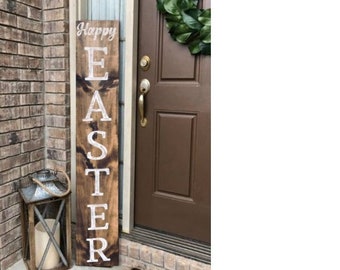 Easter sign, happy Easter sign, Easter decor, happy easter, spring sign, easter sign for porch, front porch sign,
