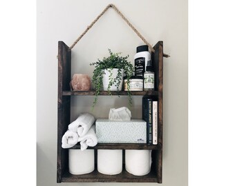 bathroom shelf decor