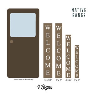 WELCOME SIGN, RUSTIC Wood welcome sign, front door welcome sign, vertical welcome sign, welcome sign porch, large welcome sign, home decor, imagem 4