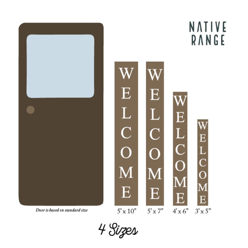 WELCOME SIGN, RUSTIC Wood welcome sign, front door welcome sign, vertical welcome sign, welcome sign porch, large welcome sign, home decor, image 4