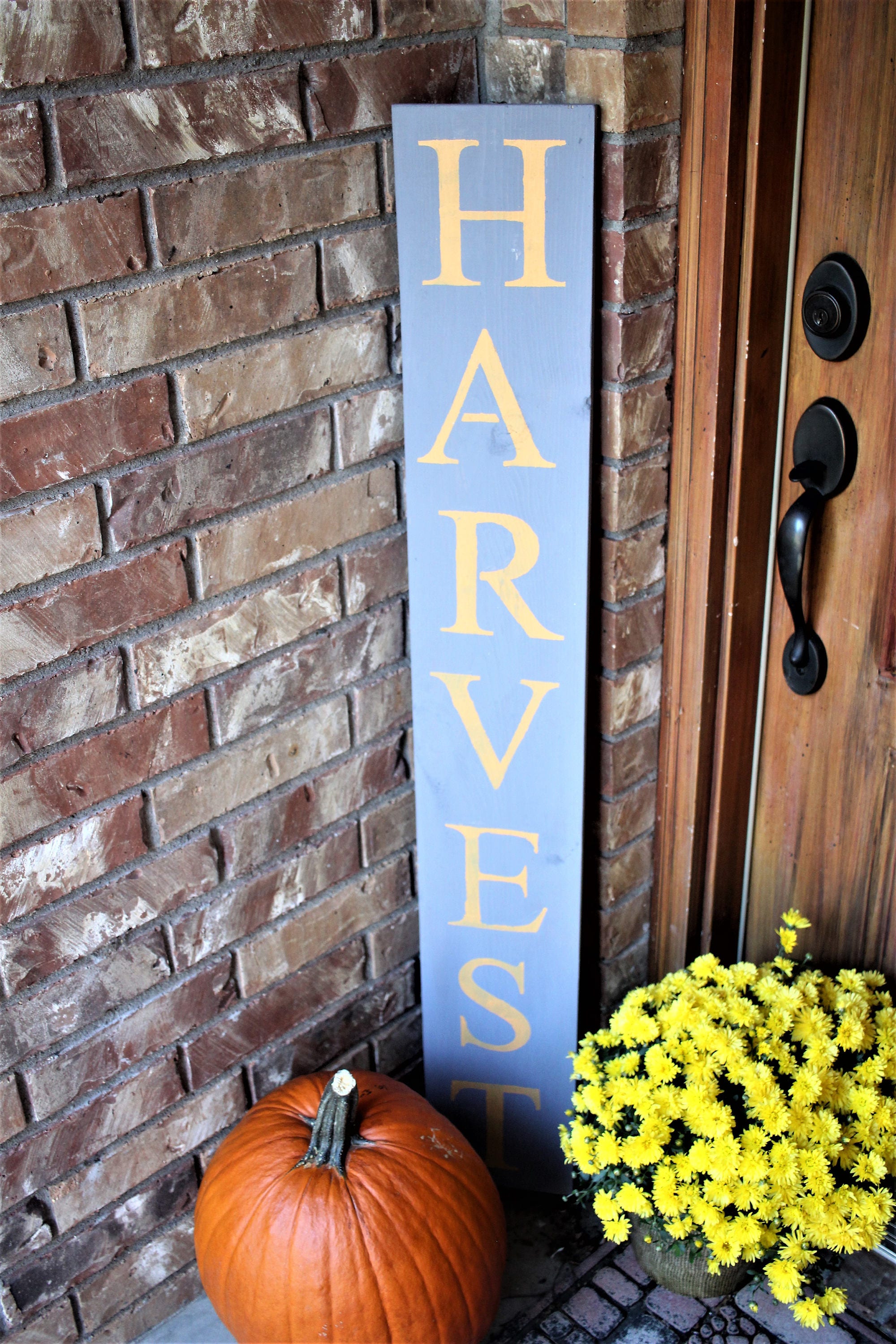 HARVEST SIGN Front door sign harvest porch sign entryway | Etsy