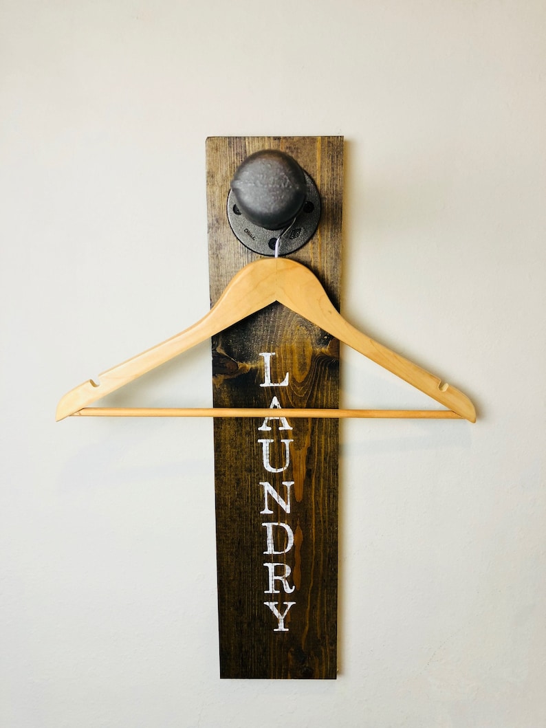 Laundry Hook Laundry Sign Laundry Room Decor Coat Rack Etsy