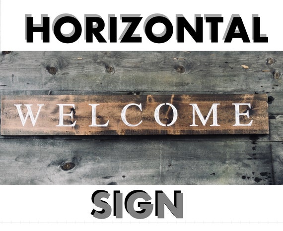 welcome sign horizontal sign outdoor sign welcome sign for front door rustic welcome sign outdoor welcome sign
