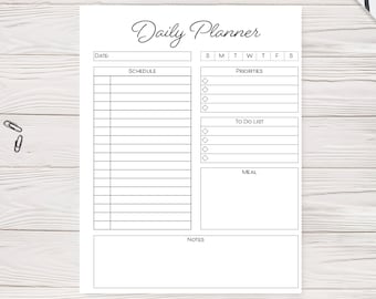 Planner Daily Weekly Monthly Schedule Routine Hourly Planner Happy Planner Big Happy Planner Downloadable Planner Planner Download