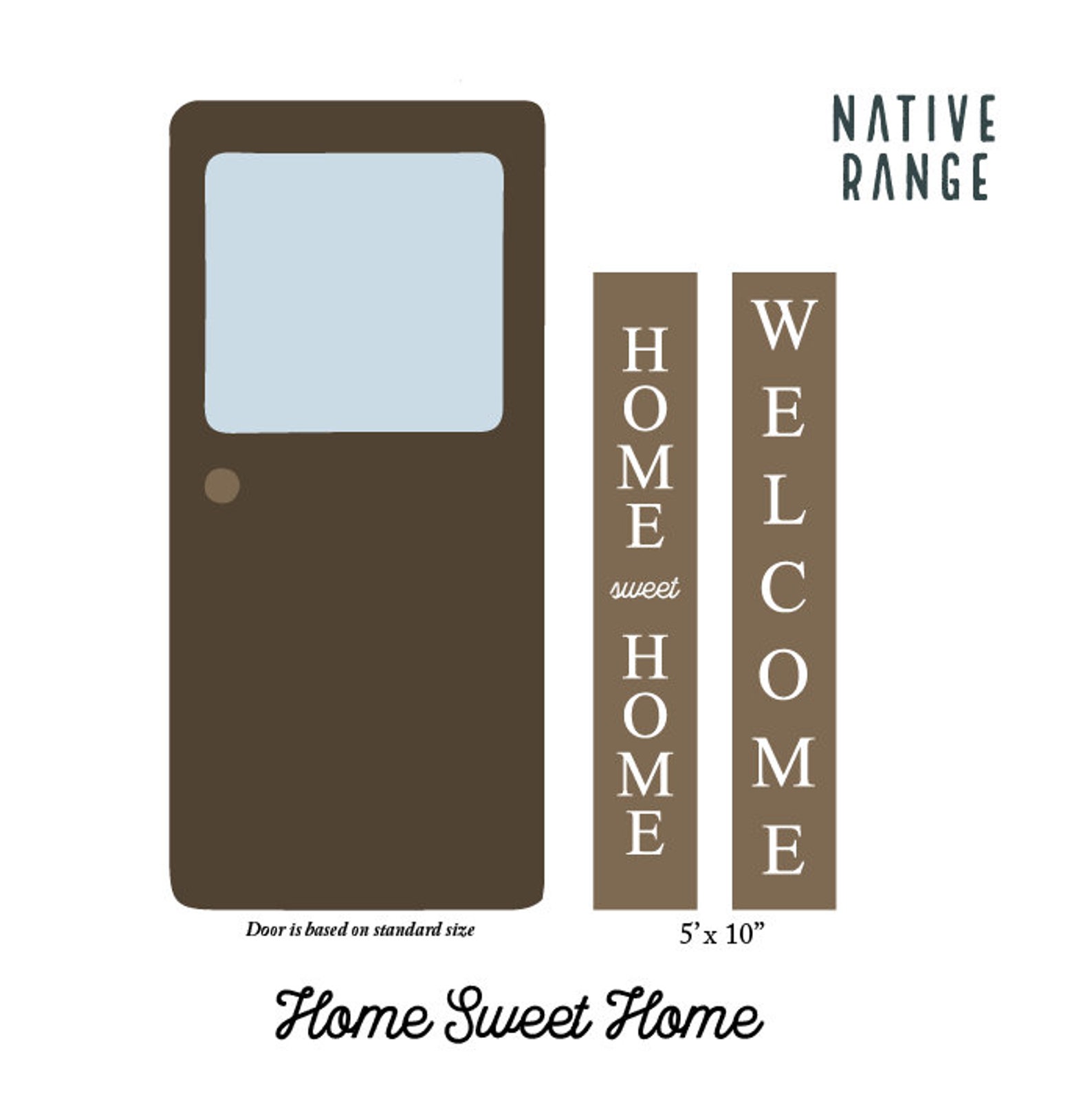 HOME SWEET HOME Sign Reversible Welcome Sign for Front - Etsy