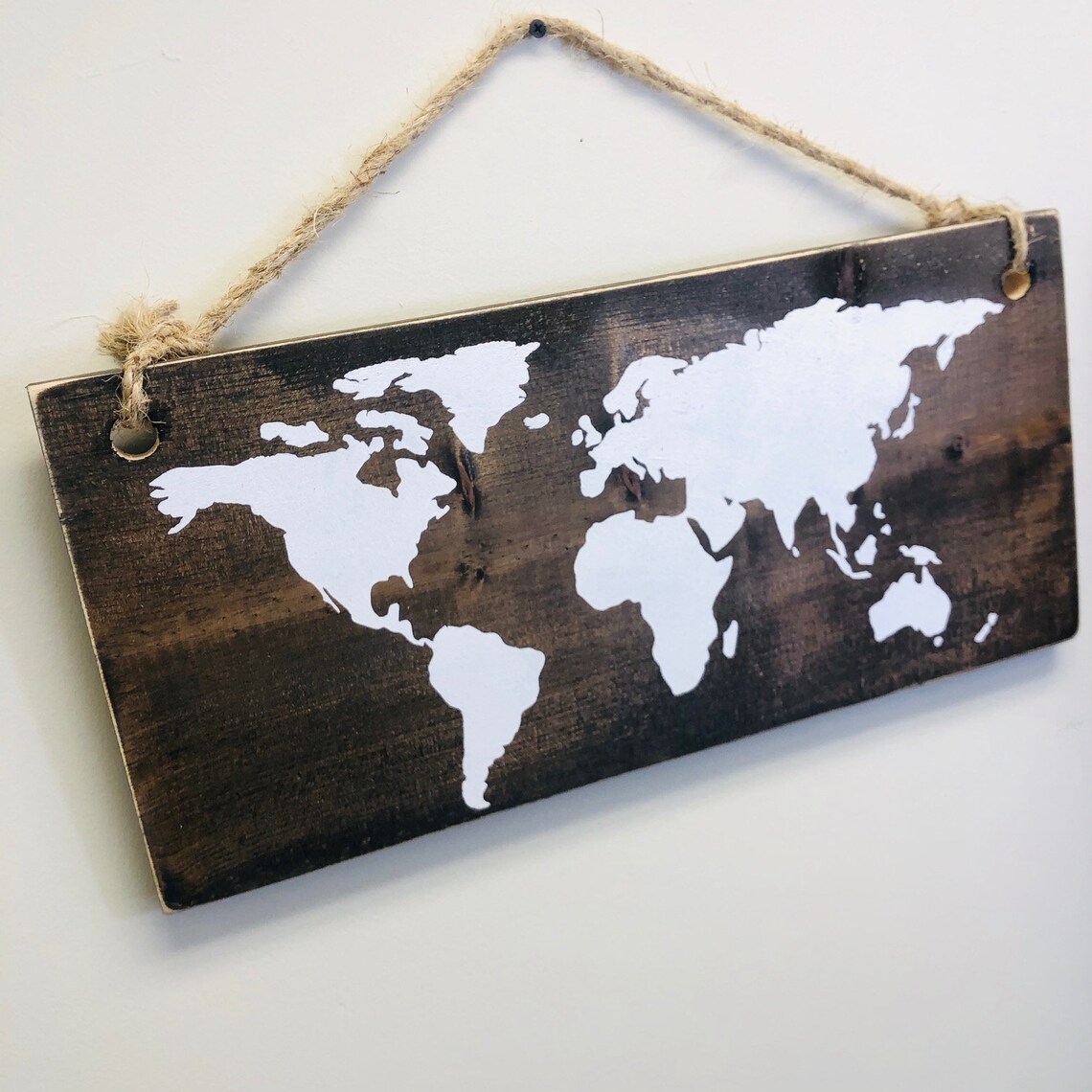 World Map Wall Art World Map Wood Map Rustic Map Nautical - Etsy