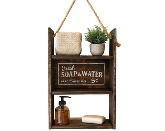 Bathroom rope shelf