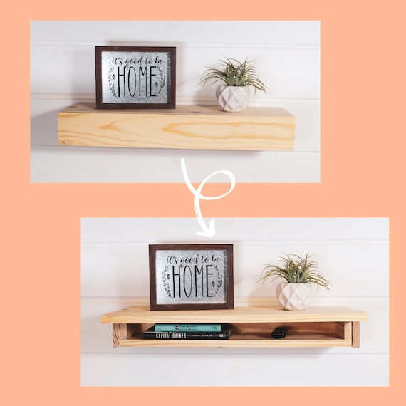 Hidden Compartment Shelf Floating Shelf With Storage Floating