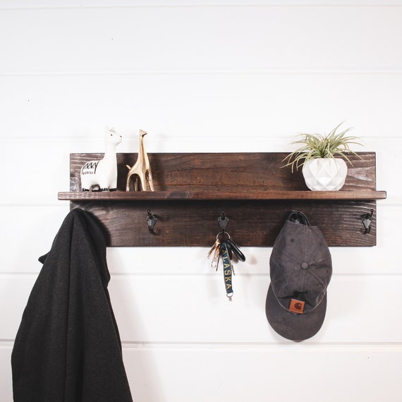 Coat Rack With Shelf, Floating Shelf, Shelf, Organizer, Entryway Organizer,  Towel Rack, Key Hooks, Wall Mounted Coat Rack, Leash Holder, 