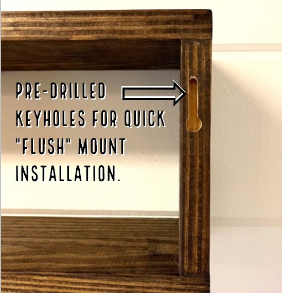 Floating Shelf Wood Box Shelf Bathroom Shelf Wall Decor Etsy