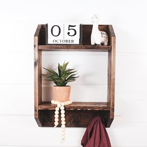 Flush mount Shelf, storage, mudroom,  Bathroom organizer, shelves, Bathroom decor, book shelf, wall shelf, floating shelf, ladder shelf