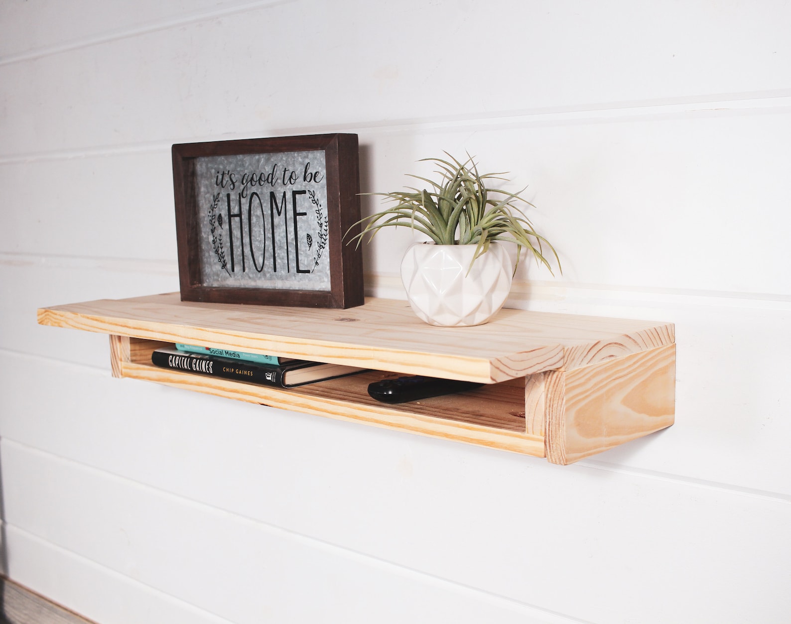 Hidden Compartment Shelf Floating Shelf With Storage - Etsy