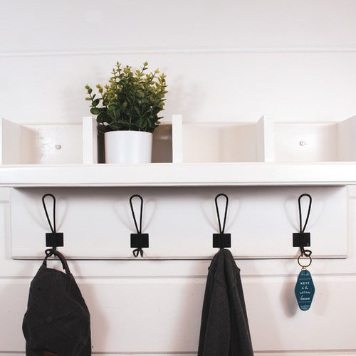 Farmhouse Cubby Coat Rack Cubby Shelf Large Hooks Shelf Etsy