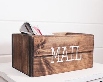 Rustic Mail Holder, mail box, Mail Organizer, desk organizer, rustic wood mail box, wood mail box, mail storage, Office Organizer