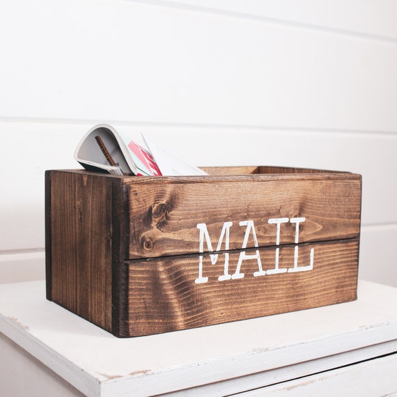 Rustic Mail Holder, Mail Box, Mail Organizer, Desk Organizer