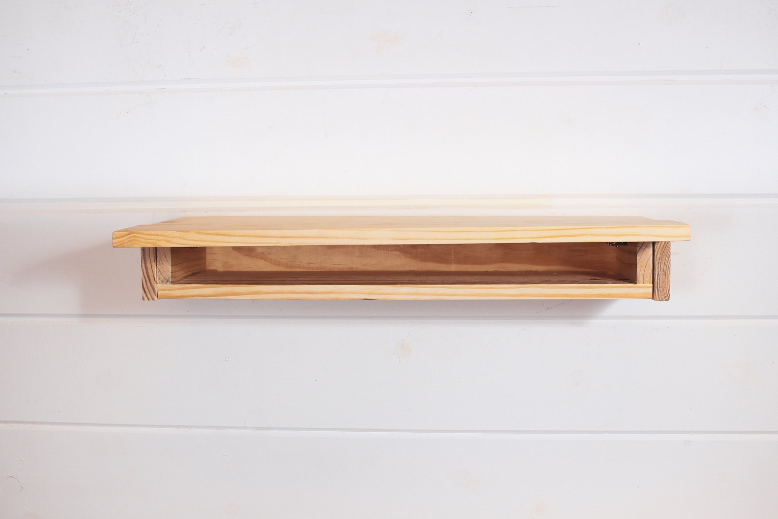 Hidden Compartment Shelf Floating Shelf With Storage - Etsy