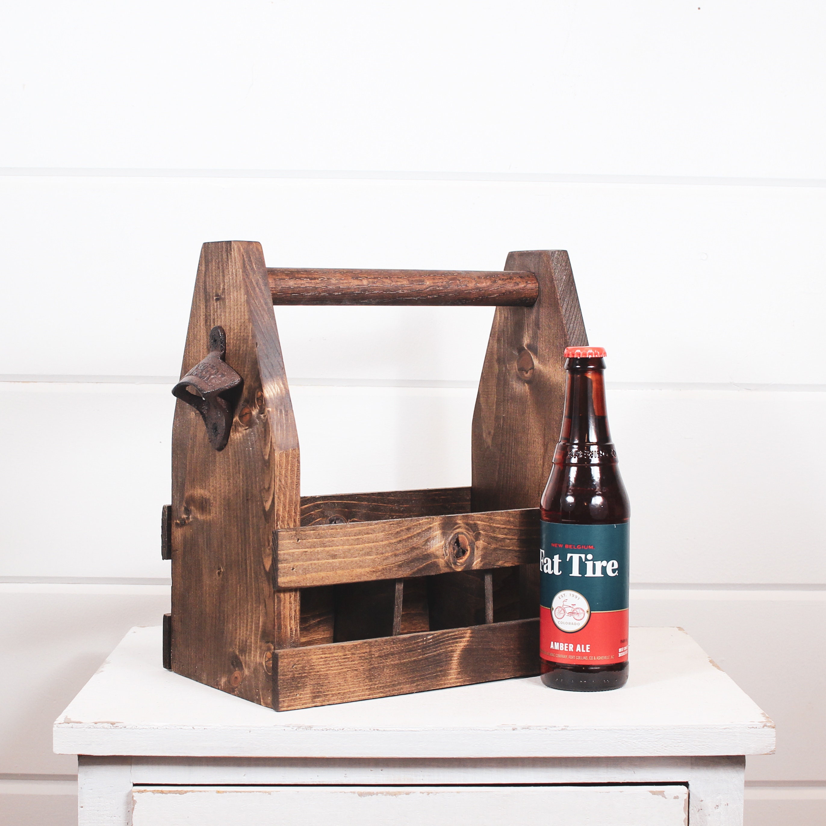 Beer Caddy Wooden Six Pack Beer Caddy Bottle Opener Beer Etsy