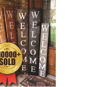 WELCOME SIGN, welcome sign for front door, wood welcome sign, RUSTIC welcome sign, porch welcome sign, vertical welcome