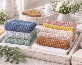 Paño de cocina/toalla de ganchillo de lujo estilo granja (grueso y duradero)