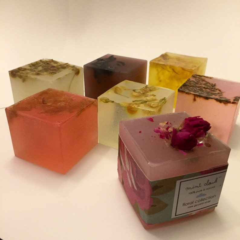Floral collection glycerin soap flower soap scented Etsy