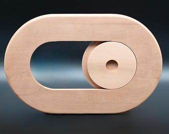 Clear Cedar Sauna Vent Cover, Vertical Grain, Round Slider, SaunaTimes Collaboration & Patented