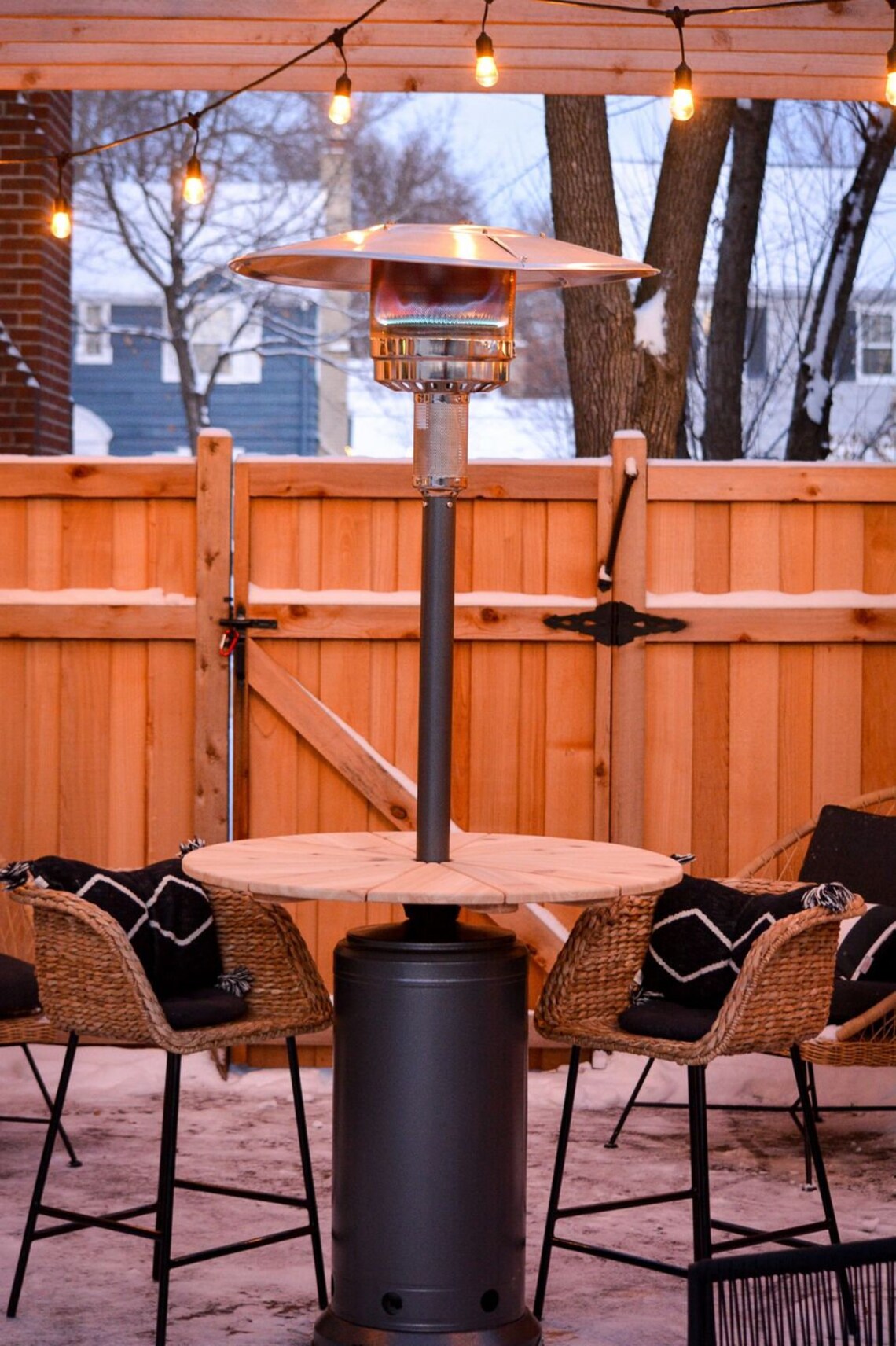 38 Inch Patio Heater Dining Table for Propane or Electric Etsy