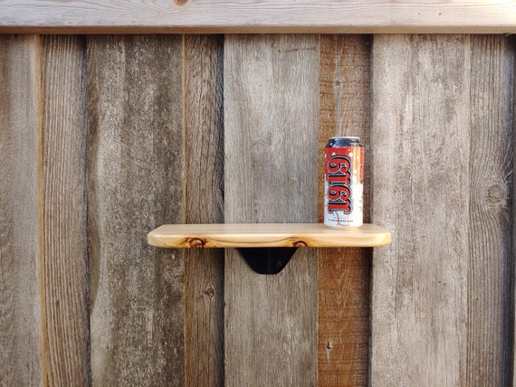 Outdoor Drink Holder Beverage Tray Fence Shelf Cedar Wood Etsy