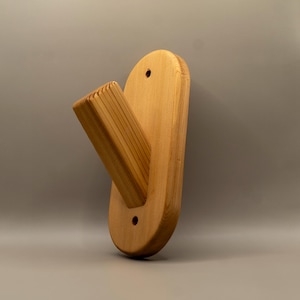 Cedar Sauna Hanger, Minimalist Wall Hook, Towel Rack for Sauna & Home