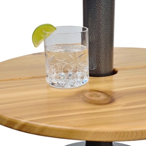Plateau de table chauffant pour terrasse, dessus de bar pour radiateur au propane ou électrique. bois de cèdre.