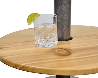 Patio heater table tray, bar top for propane or electric heater. cedar wood.