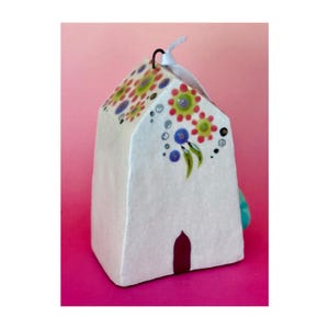 Large house collectable ceramic house pottery village terrarium garden decor fairy house ornament