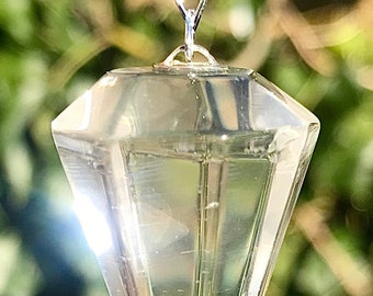 Clear quartz pendulum, - healing crystal - add power to your manifesting