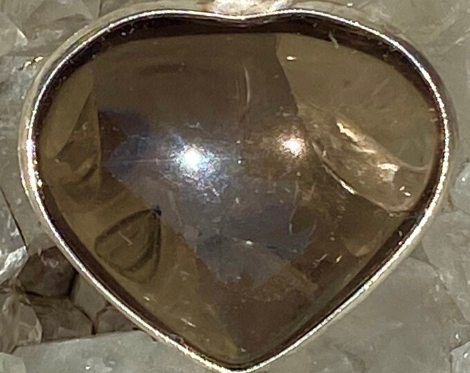 Smoky quartz heart pendant - Earth crystal - Ideal healing for depression & negativity